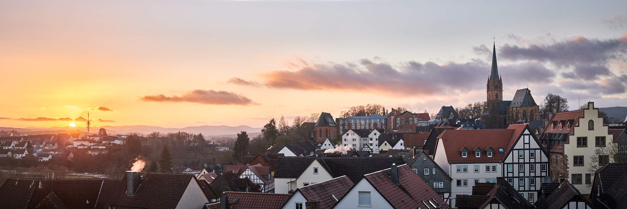 Frankenberg im Abendlicht