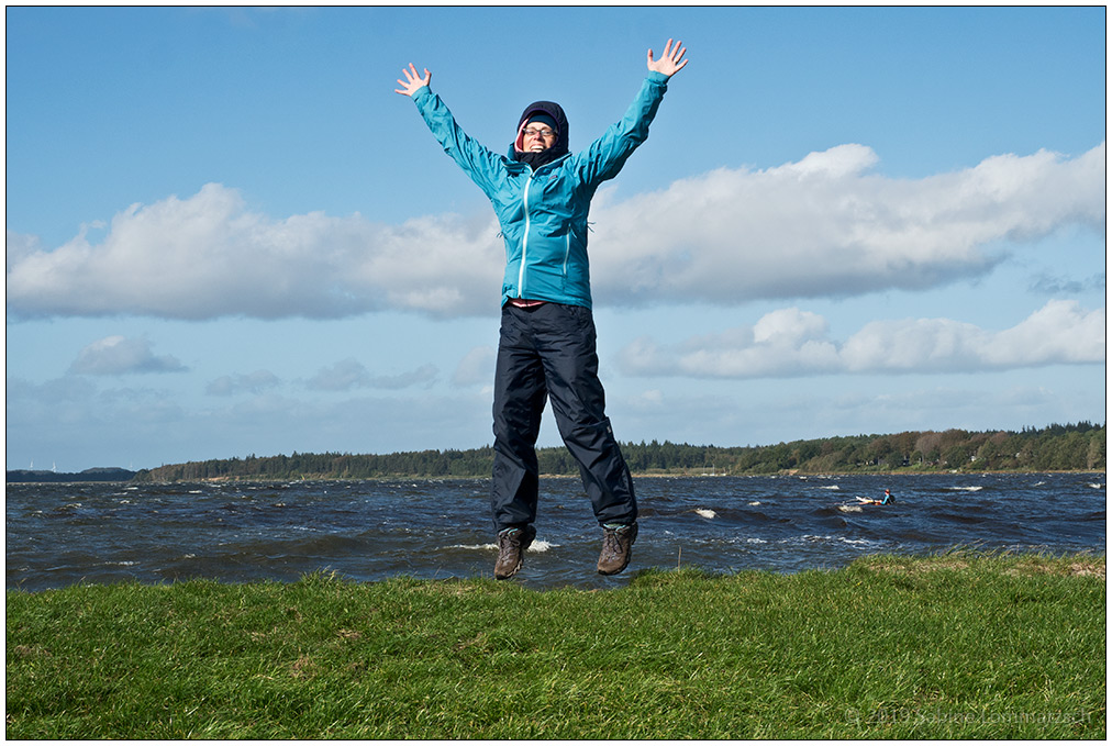 Freudensprung bei Fleckeby an der Schlei am 30. September 2019